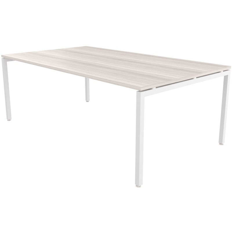 Изображение товара Стол для переговоров Steel 11703 (дуб светлый/белый) 2400х1200х760 мм