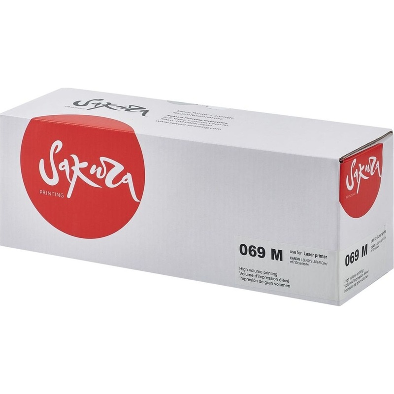 Изображение товара Картридж Sakura 069M 5092C002 пурпурный совместимый для Canon