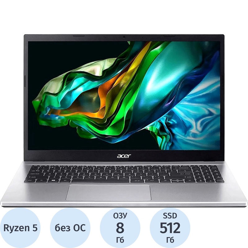 Изображение товара Ноутбук Acer Aspire A315-44P-R3 P3 15.6 Full HD Ryzen 5 8 Гб SSD
