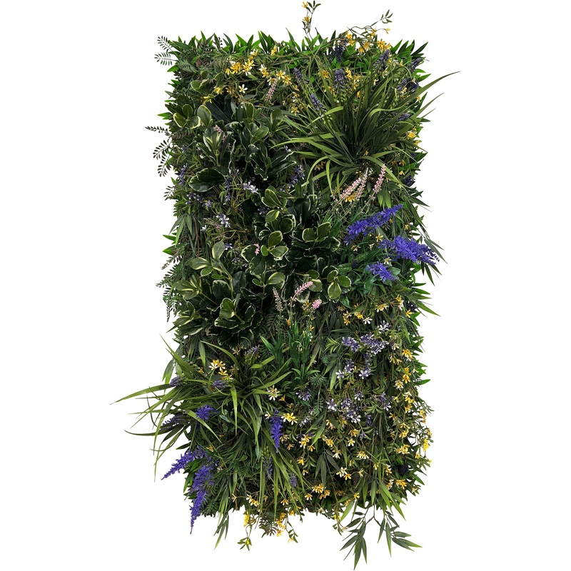 Изображение товара Композиция искусственных тропических растений Фитостена Разнотравье 100х50 см