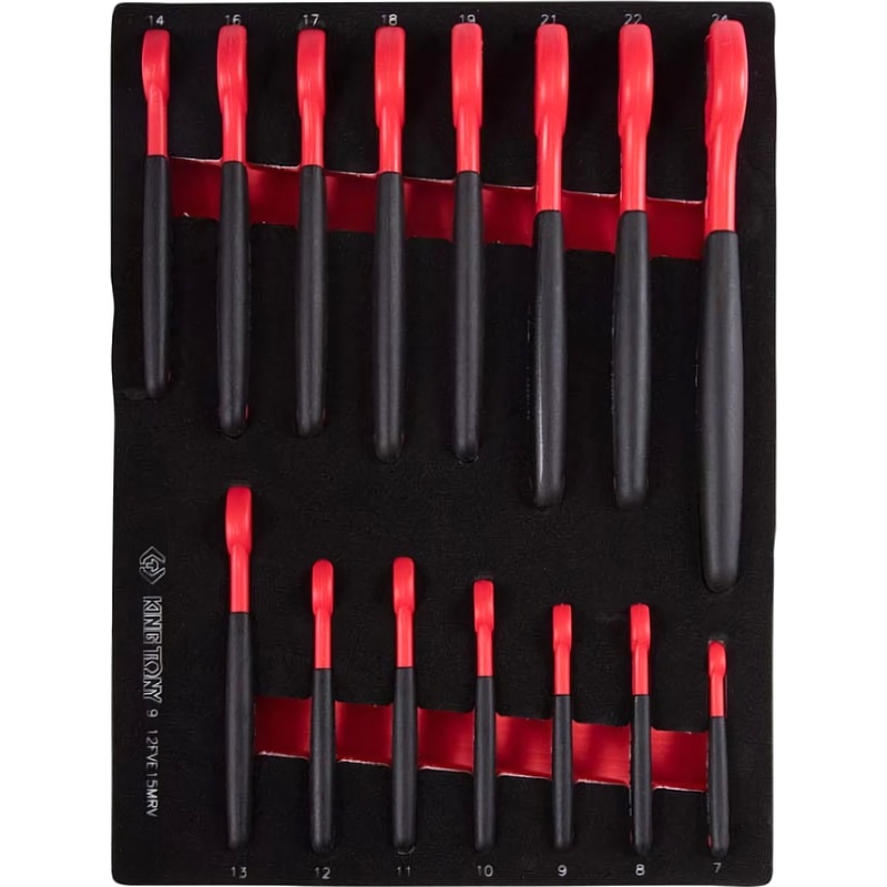 Изображение товара Набор рожковых ключей диэлектрических King Tony 7-24 мм 15 предметов