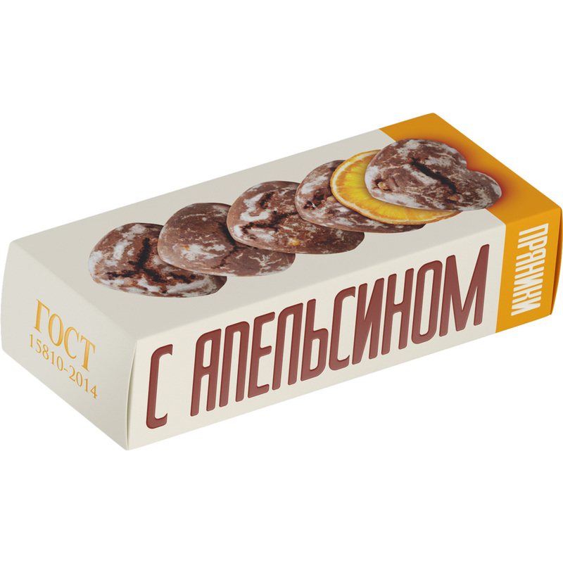 Изображение товара Шоколадные пряники с кусочками апельсина Полет 250г Россия