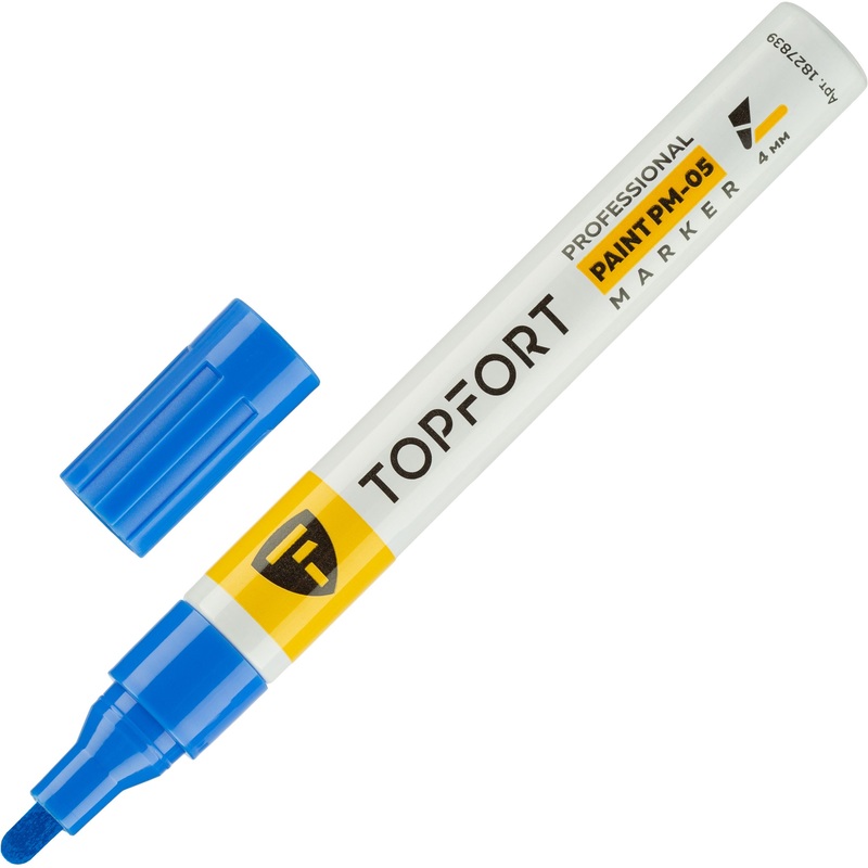 Изображение товара Промышленный лаковый маркер TOPFORT ZP1501 синий 4 мм для тяжелых условий