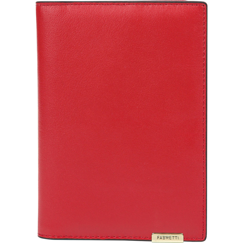 Изображение товара Обложка для паспорта и автодокументов Fabretti натуральная кожа красная
