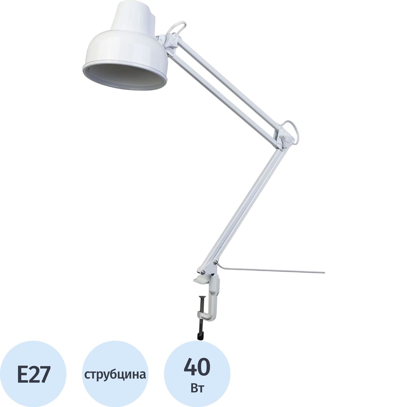 Изображение товара Настольный светильник Трансвит Бета МС белый классика регулируемый