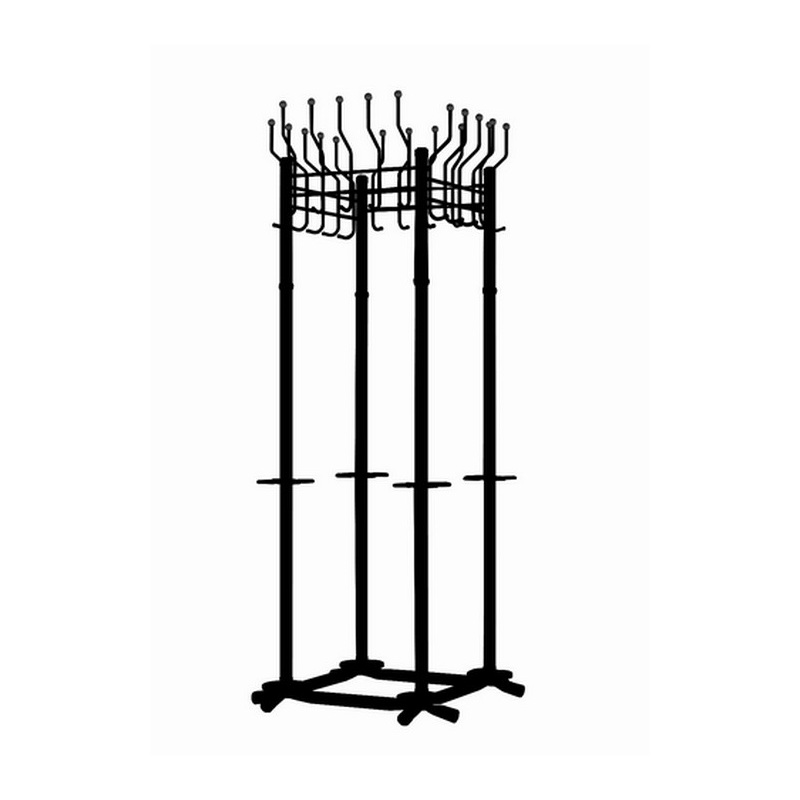 Изображение товара Гардеробная вешалка Гардикс-4 на 20 персон черная Россия