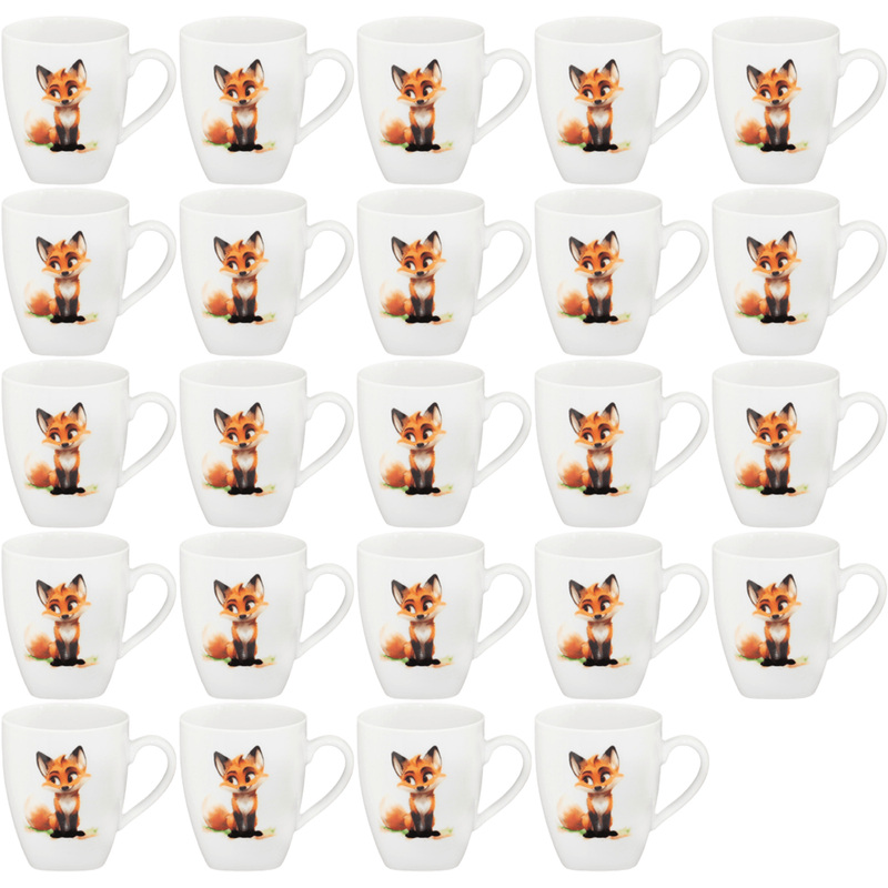 Изображение товара Кружка фарфоровая Глория Лисичка 210 мл 24 шт Россия