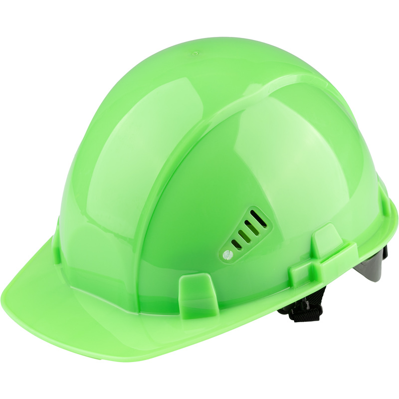 Изображение товара Каска защитная TOPFORT Стандарт 205 зеленая регулировка храповик Водоотвод УФ-индикатор