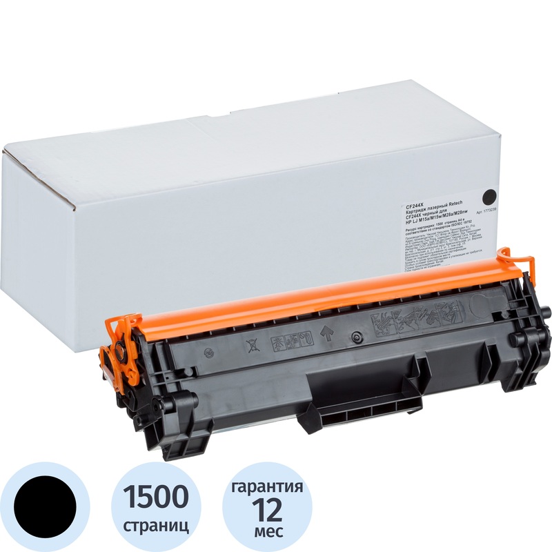 Изображение товара Лазерный картридж Retech 44X CF244X для HP чёрный совместимый