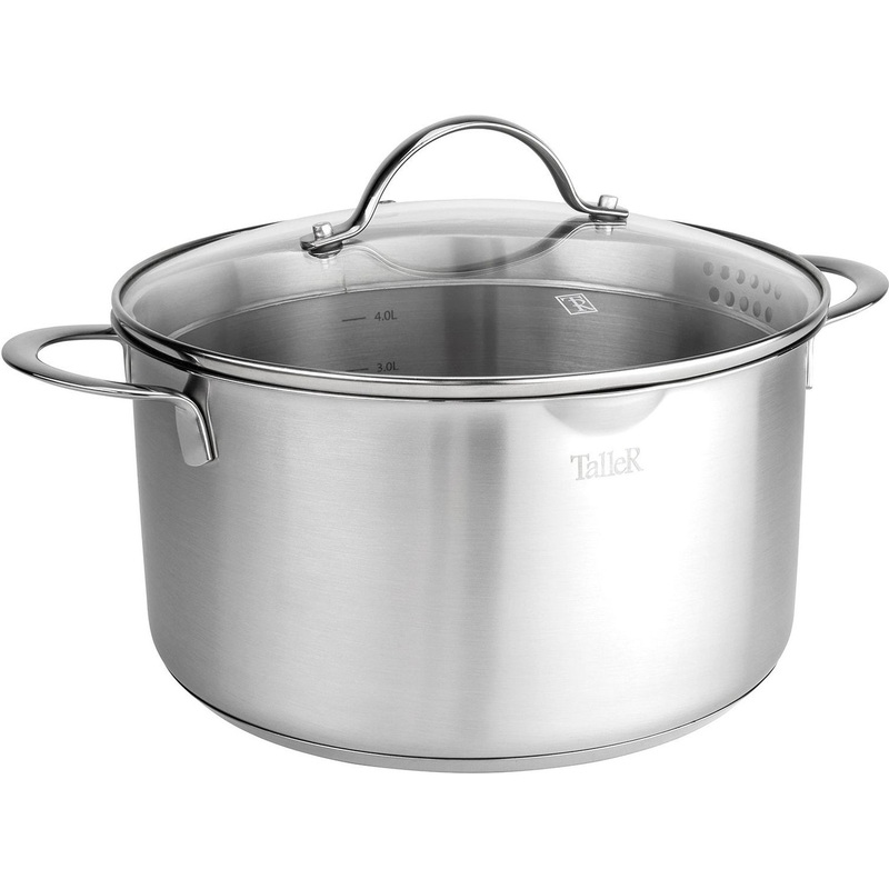 Изображение товара Кастрюля TalleR TR-17254 5.3 л нержавеющая сталь с крышкой