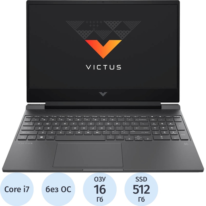 Изображение товара Ноутбук игровой HP Victus 15-fa1035ci 15.6" серый Intel Core i7 13700H/16 ГБ/SSD 512 ГБ/NVIDIA GeForce RTX 4050 (84J96EA)