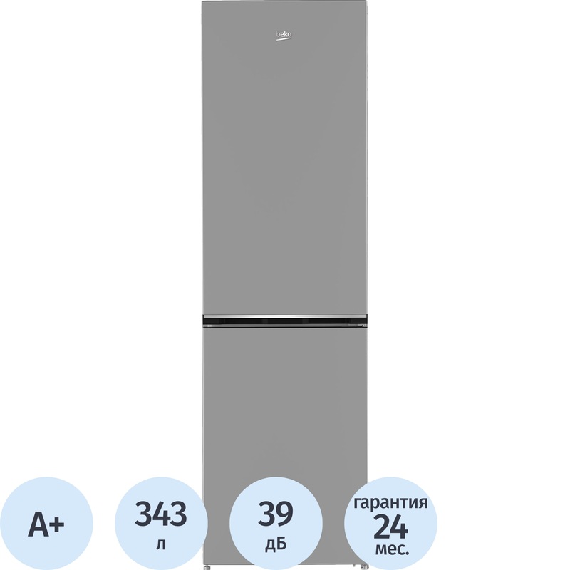 Изображение товара Двухкамерный холодильник Beko B1RCSK362S серебристый 343 л механическое управление