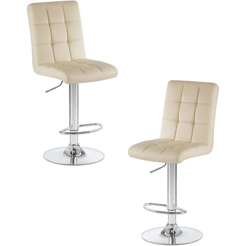 Изображение товара Стул барный LM-5009-N кремовый хром экокожа фанера 2 шт