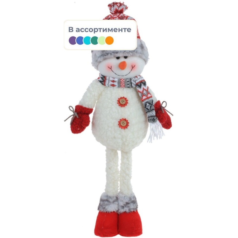Изображение товара Игрушка мягкая набивная Снеговик (высота 66 см)