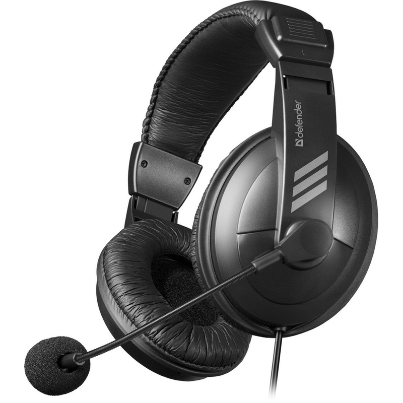 Изображение товара Гарнитура Defender Gryphon 750U проводная USB Stereo амбушюры регулятор микрофон черная