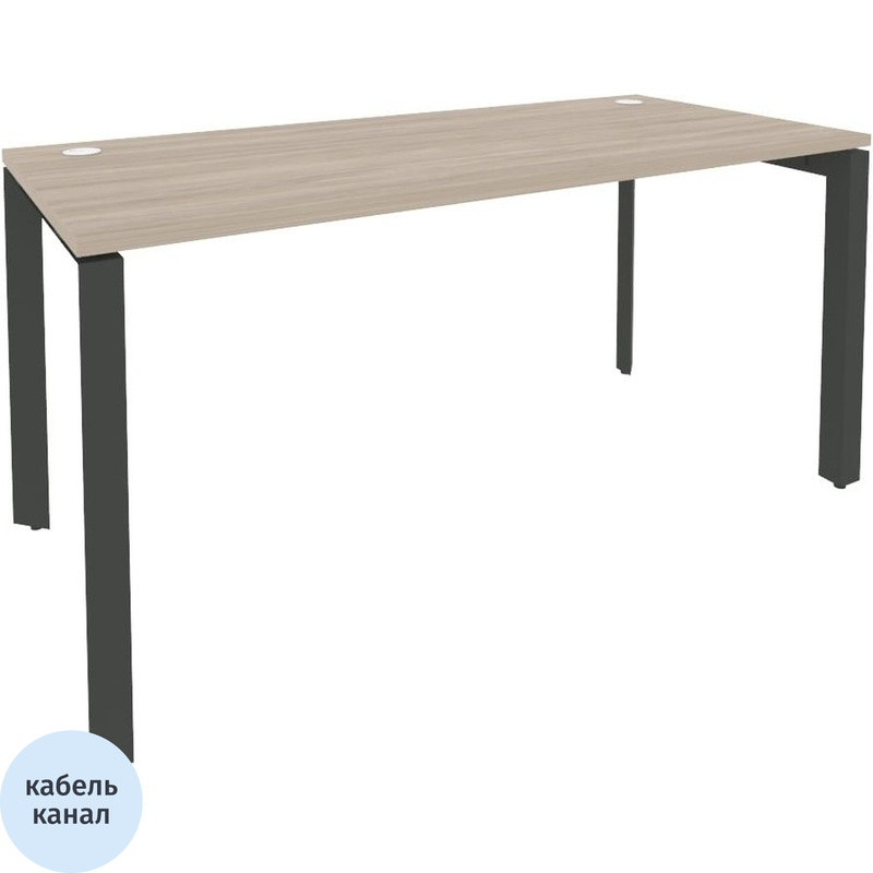 Изображение товара Стол прямой ONIX-П O.MP-SP-4.7 дуб аттик антрацит сборная металлический каркас