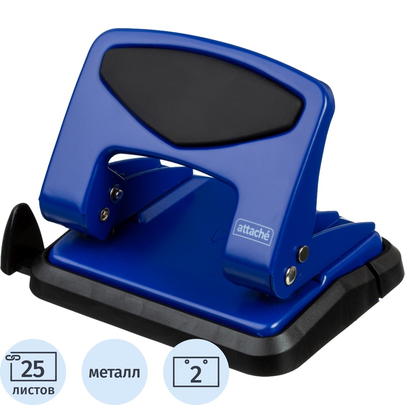 Изображение товара Дырокол Attache до 25 листов синий настольный высокой надежности и долговечности
