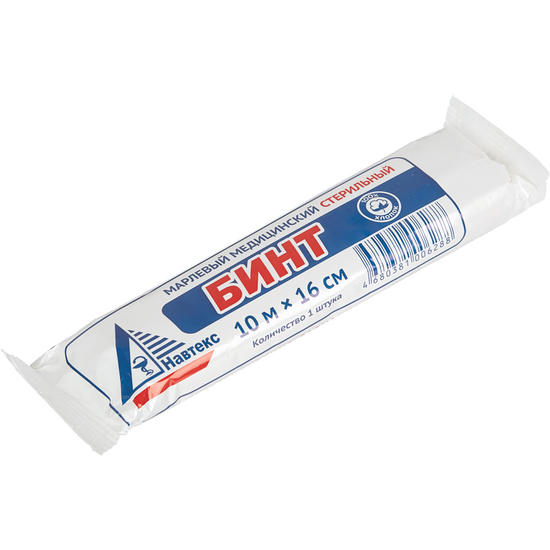 Изображение товара Бинт марлевый Навтекс Life стерильный 10м 16см плотность 32 г медмарля