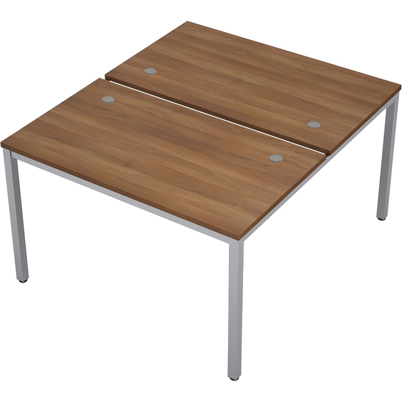 Изображение товара Стол приставной двухместный Avance 6МБ.269 шамони тёмный/алюминий матовый 1400х1235х750 мм