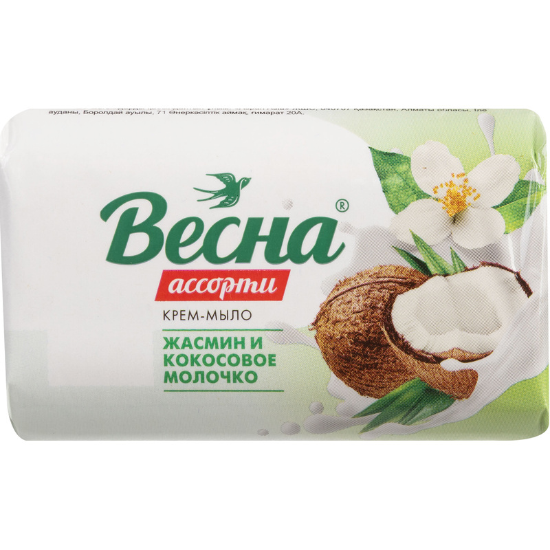 Изображение товара Крем-мыло туалетное Весна Жасмин и кокосовое молочко 90 г