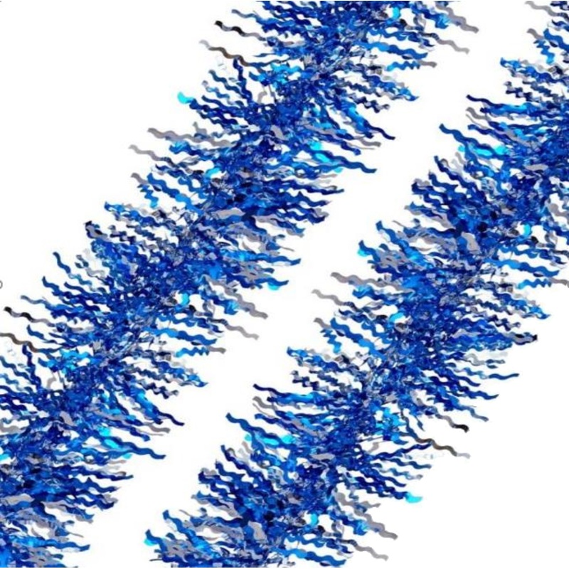 Изображение товара Мишура ёлочная новогодняя Время Чудес синяя 200x9 см