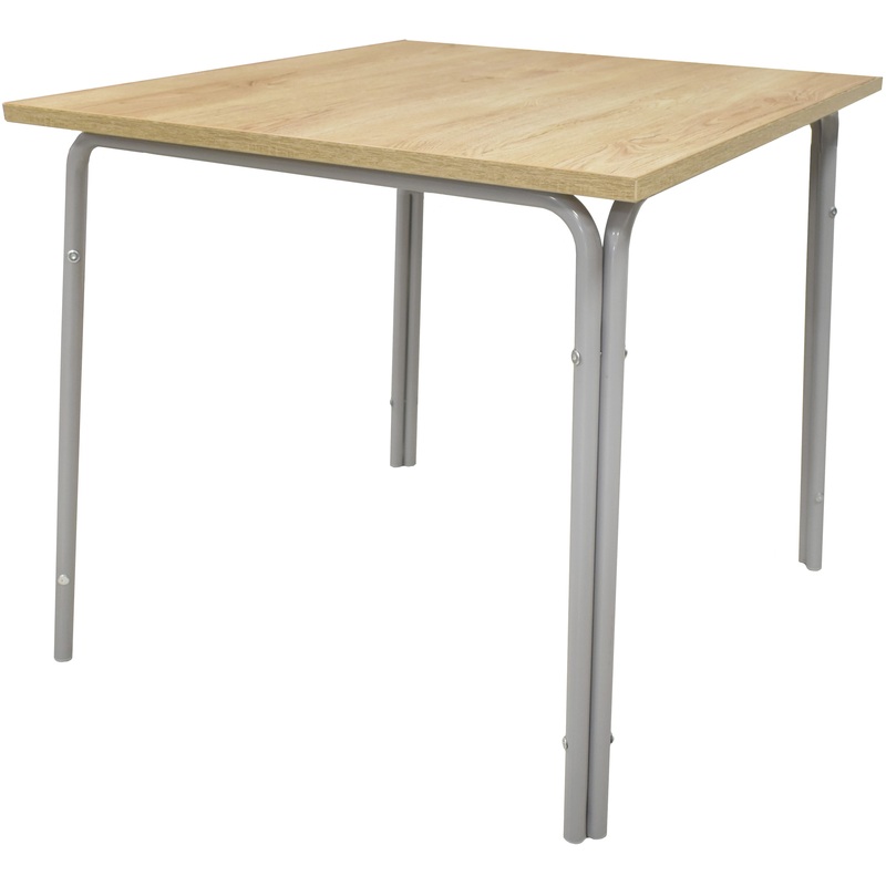 Изображение товара Стол обеденный АС дуб мадуро 80x80 см, серый каркас, ЛДСП 22 мм