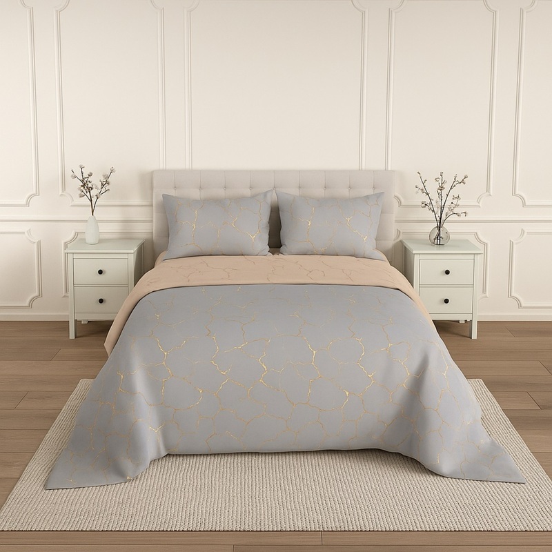 Изображение товара Постельное белье Lovely textile Кракле вид 4 (2-спальное с европростыней, перкаль)