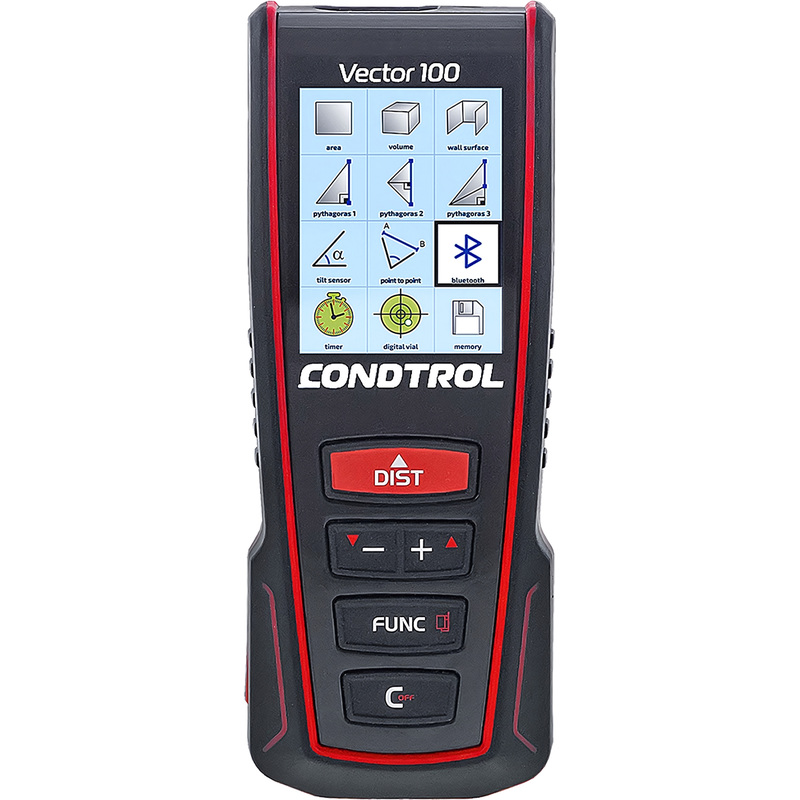 Изображение товара Лазерный дальномер Condtrol Vector 100 с Bluetooth и функциями измерения