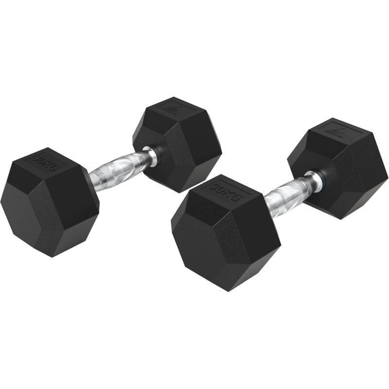 Изображение товара Гантели DFC DB001-30 гексагональные по 30 кг со стальной ручкой
