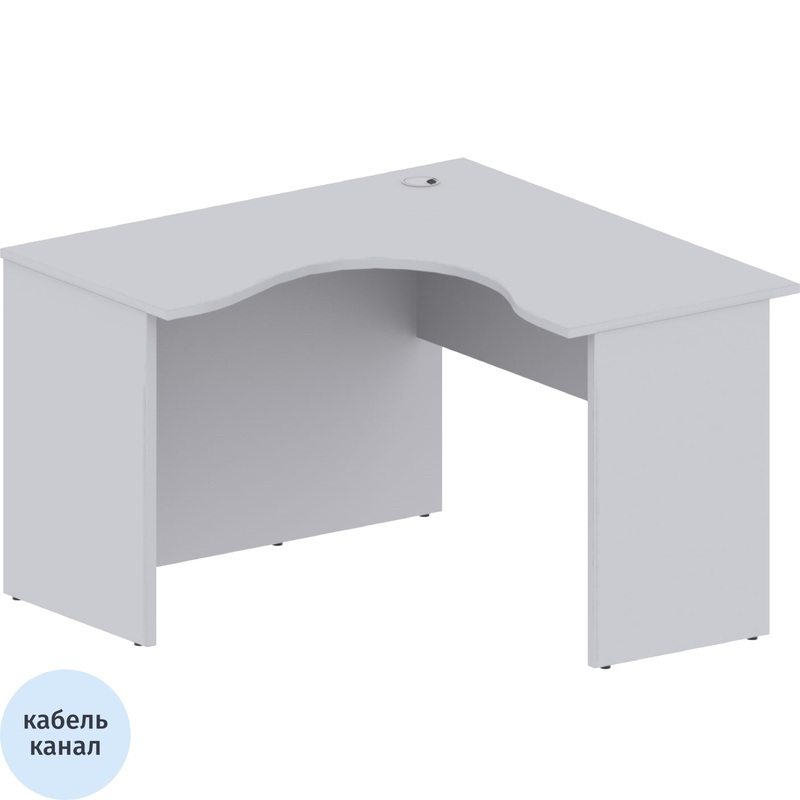 Изображение товара Угловой стол Комус Мебель Easy to lead 878.879 левый серый 1200х1200х743 мм