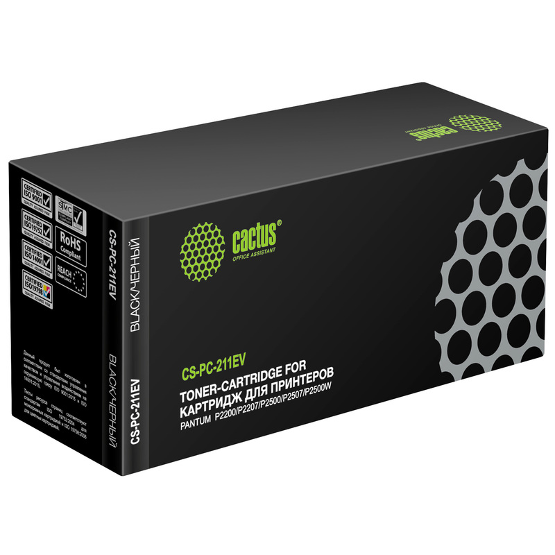 Изображение товара Лазерный картридж Cactus PC-211EV для Pantum черный совместимый 1600 страниц