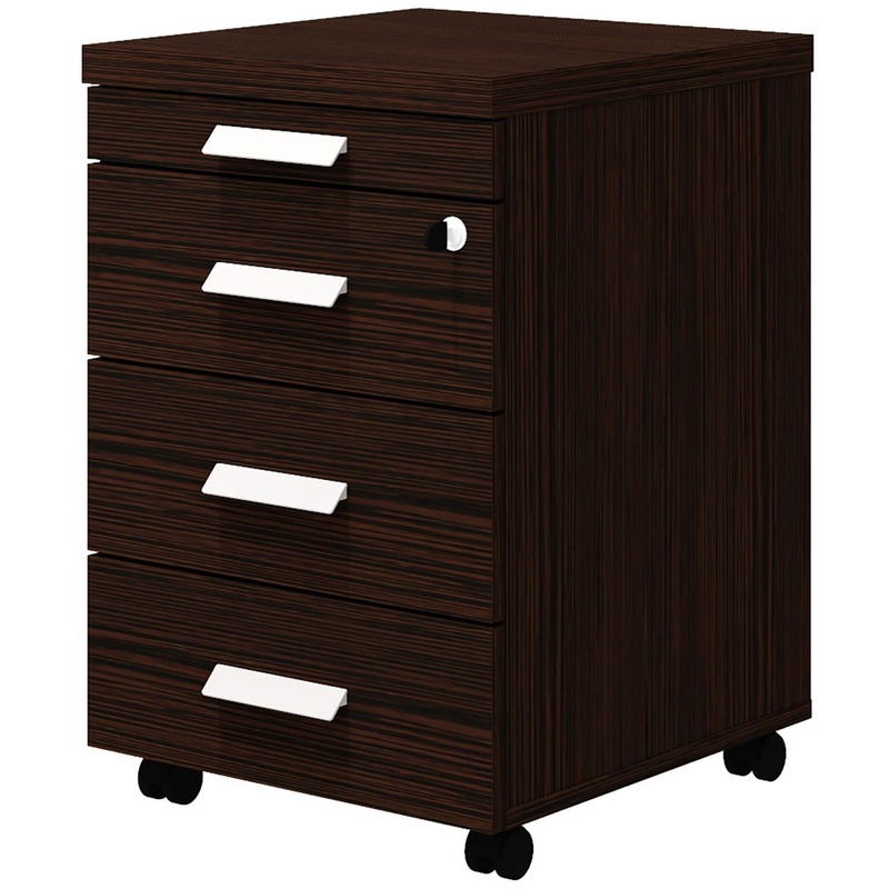 Изображение товара Тумба подкатная Бонд БНД-35 с центральным замком дуб венге 430х454х636 мм 3 ящика