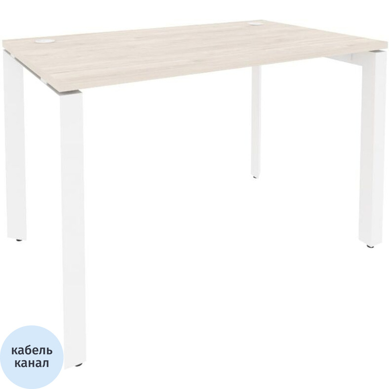 Изображение товара Стол прямой ONIX-П O.MP-SP-2.7 денвер светлый белый 1180х720х750 мм