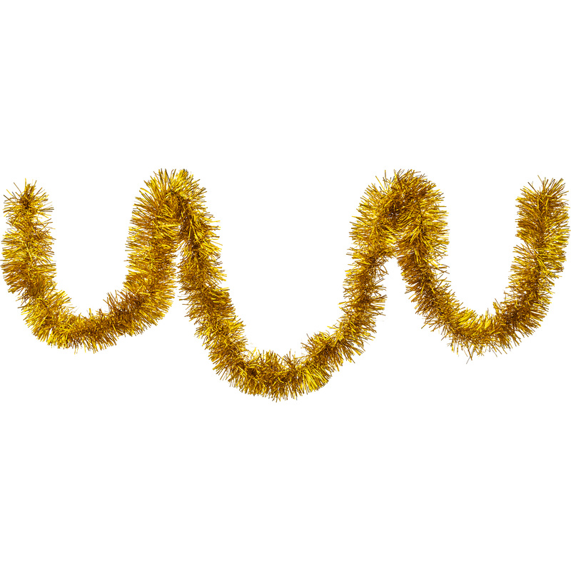 Изображение товара Ёлочная мишура золотистая 200 см диаметр 9 см новогодний декор