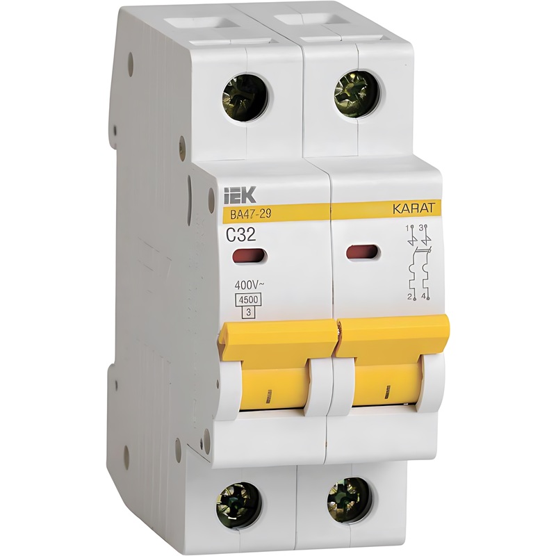 Изображение товара Автоматический выключатель 32А IEK MVA20-2-032-C на DIN-рейку