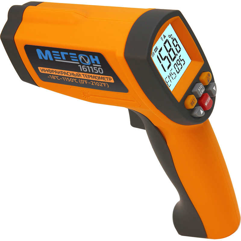 Изображение товара Пирометр Мегеон 161150 для измерения температур поверхностей с лазерным наведением