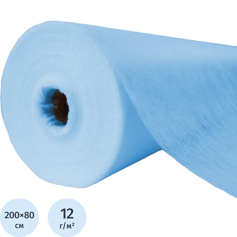 Изображение товара Одноразовая простыня Ван-Маркет Эконом 200x80 см голубая 100 штук рулон