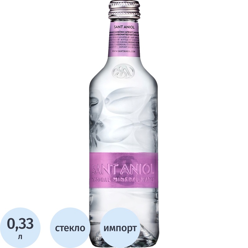 Изображение товара Вода минеральная Sant Aniol столовая газированная 0.33 л