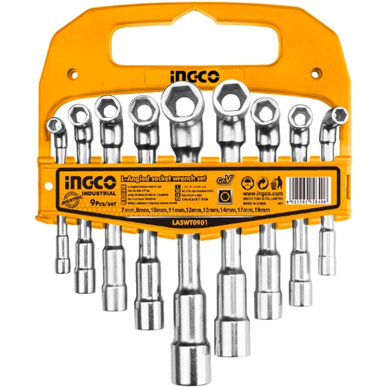 Изображение товара Набор ключей торцевых Г-образных Ingco industrial 6 штук (LASWT0601)