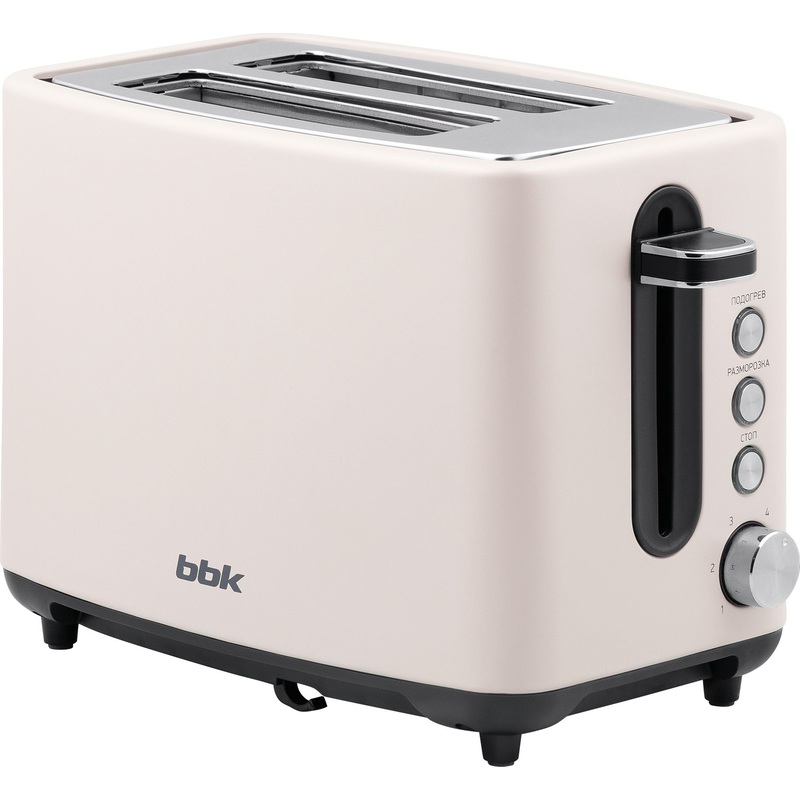Изображение товара Тостер BBK TR84 2 отделения бежевый механика 950 Вт