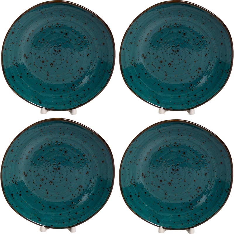 Изображение товара Набор тарелок на 4 персоны 4 предмета Samold Хорека Океан фарфоровый