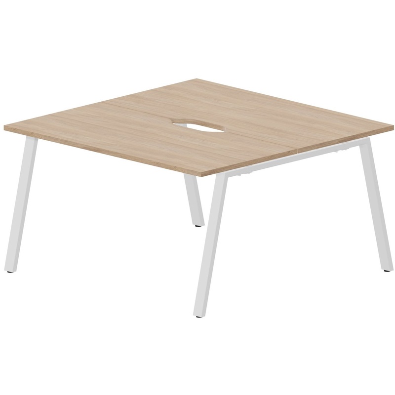 Изображение товара Письменный стол Arena ARN2TV147OWBL с двумя рабочими местами и регулируемыми опорами