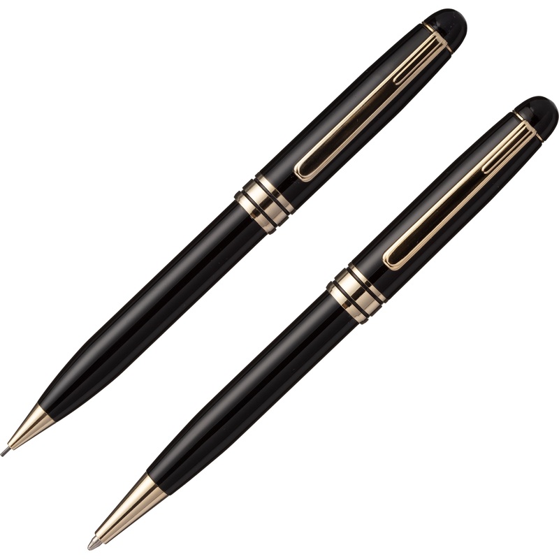 Изображение товара Набор Verdie Стильный черный латунный синий: ручка и карандаш Изображение товара Набор Verdie Стильный черный латунный синий: ручка и карандаш