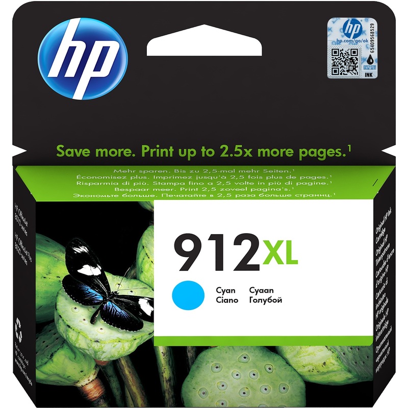 Изображение товара Картридж струйный HP 912XL голубой повышенной емкости оригинальный