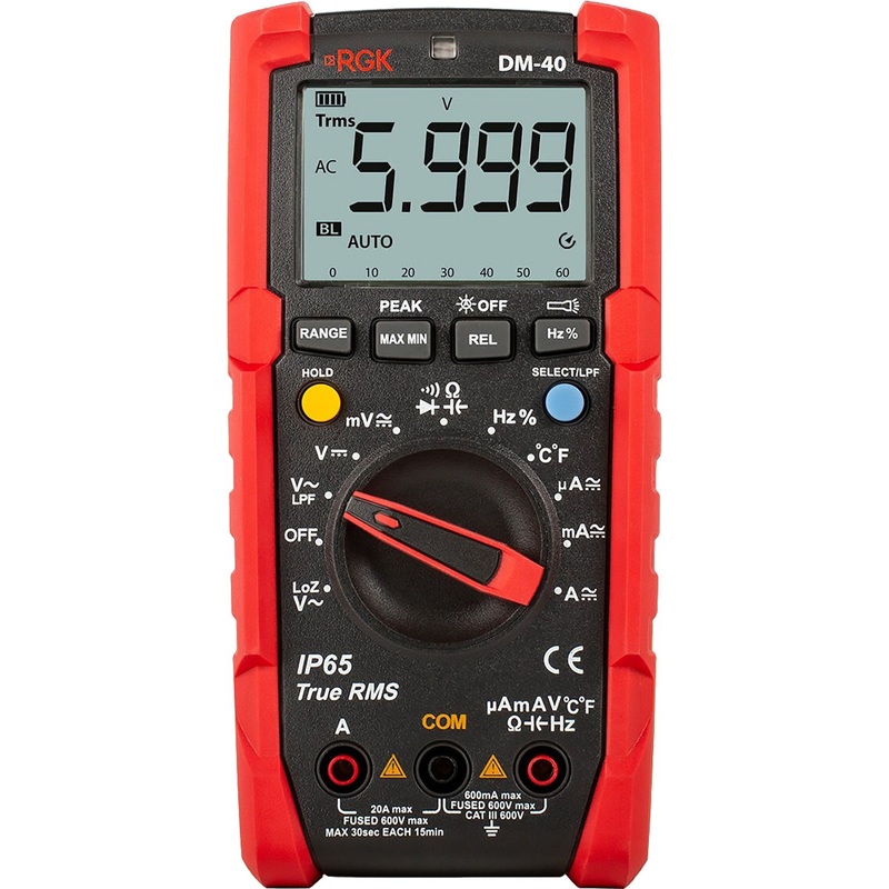 Изображение товара Цифровой мультиметр Rgk DM-40 профессиональный для электроизмерений
