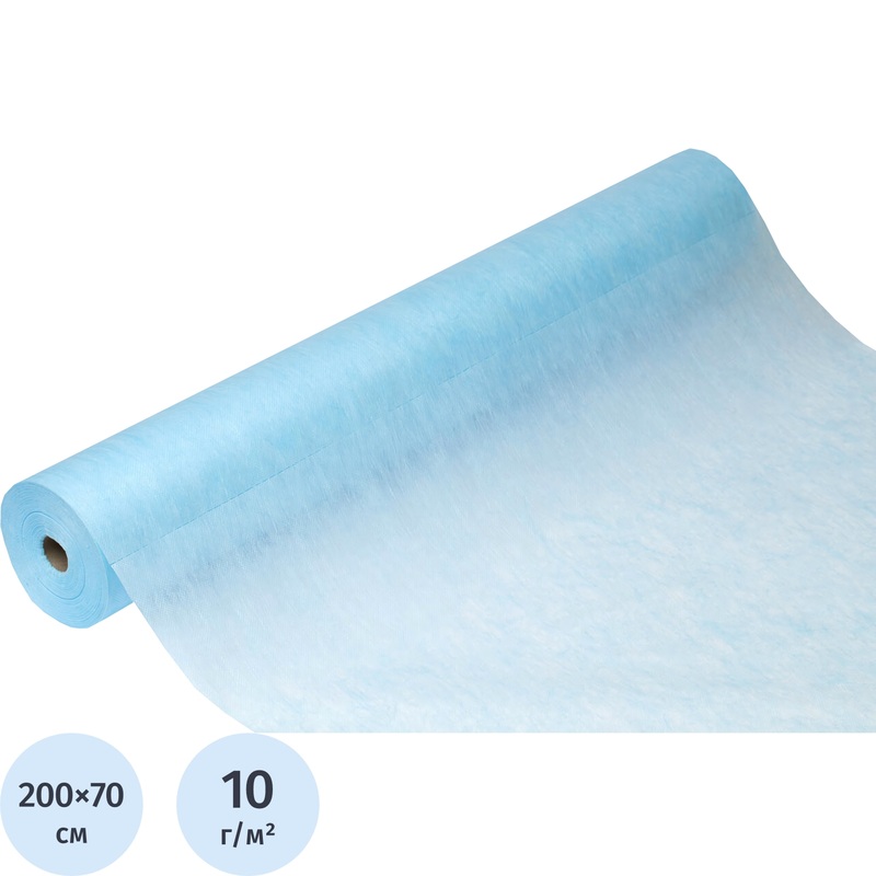 Изображение товара Одноразовая простыня White line спанбонд голубая 200x70 см 100 штук рулон