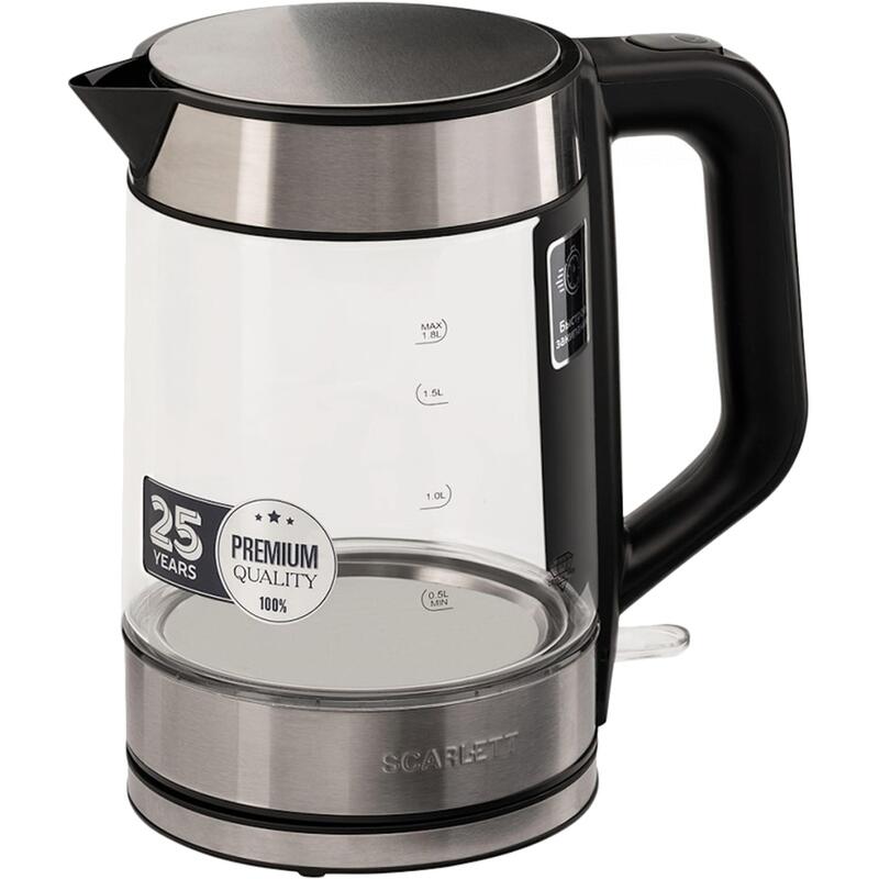 Изображение товара Электрический чайник Scarlett SC-EK27G101 серебристый 1.8 л автоматическое отключение