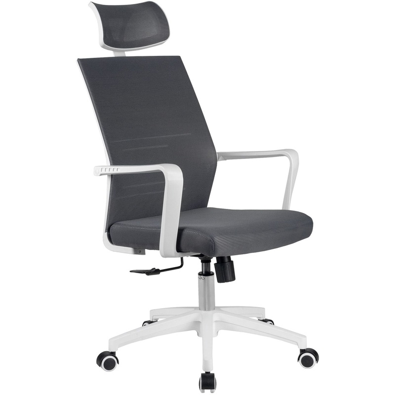 Изображение товара Офисное кресло для руководителя RV Design Like серое с регулируемым подголовником