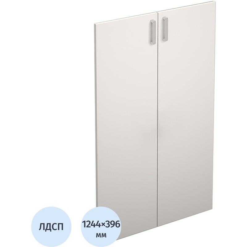 Изображение товара Двери средние Avance 6ФКЗ.002 из ЛДСП белые с замком 396x1244 мм