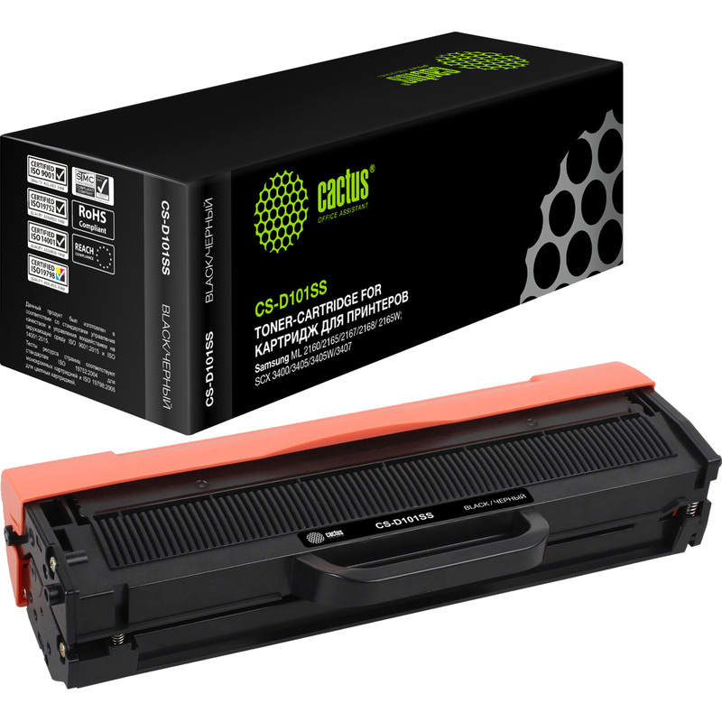 Изображение товара Лазерный картридж Cactus CS-D101SS для Samsung 1500 страниц черный совместимый